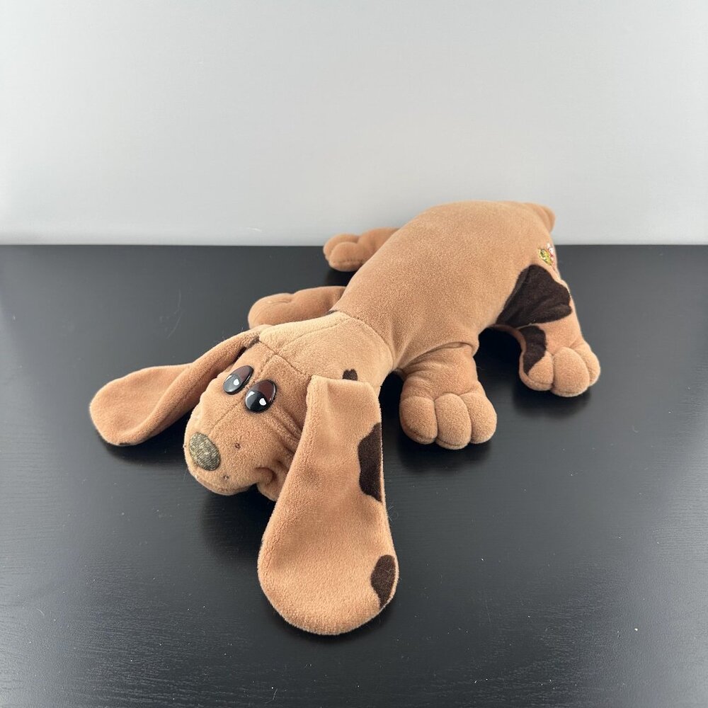 Vintage 1984 Pound Puppies Yuppies Brown Spots 13” Plush Stuffed Animal
